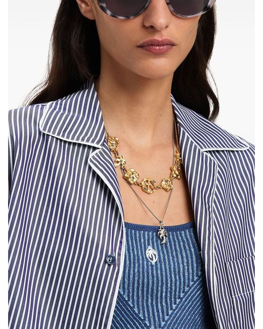 Palm Angels Gestreept Blouse in het Purple