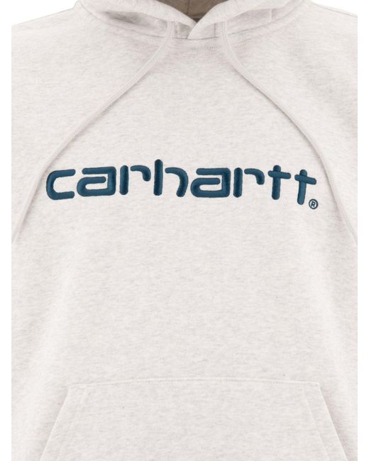 Carhartt White "Carhartt" Hoodie for men