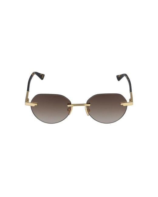 Occhiali Da Sole Bv1379 S 003 Oro Oro Marrone /19/145 di Bottega Veneta in Black da Uomo