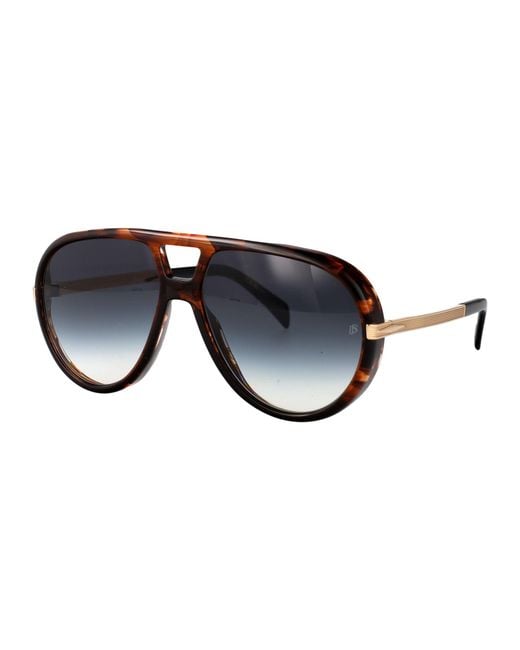 David Beckham Blue Aviator Sunglasses Db 99/Voyager Hqz for men