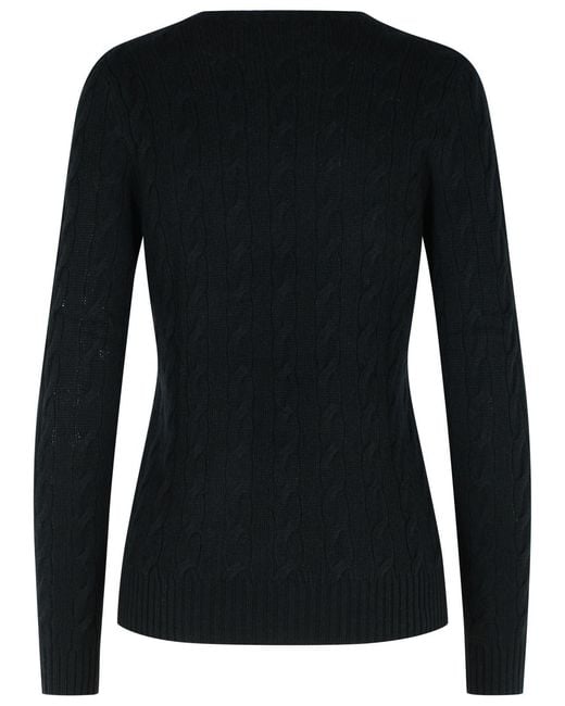 Polo Ralph Lauren Black 'Julianna' Wool Blend Sweater
