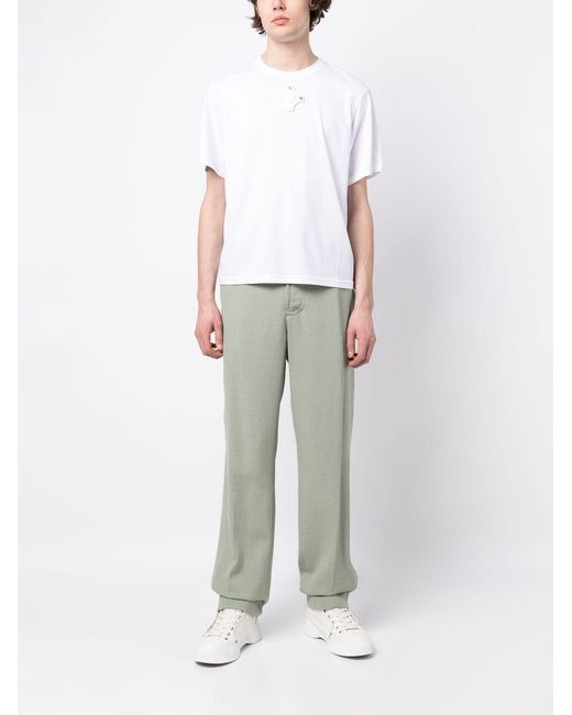 Craig Green White Eyelet-Detail Short-Sleeve T-Shirt for men