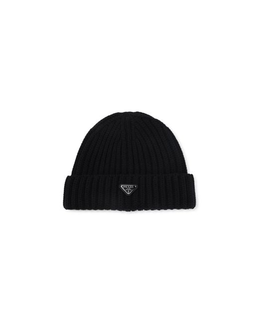 Prada Black Virgin Wool Hat