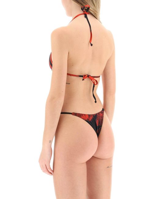 Top Bikini Con Anelli di Louisa Ballou in Red