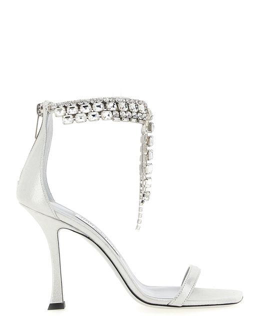 Jimmy Choo White 'Verity' Sandalen