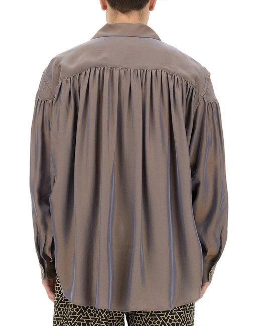 A.I.E. Brown Oversize Shirt for men