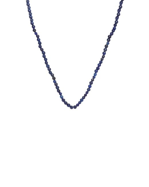 Hermina Athens Metallic Lapis Round Beaded Necklace