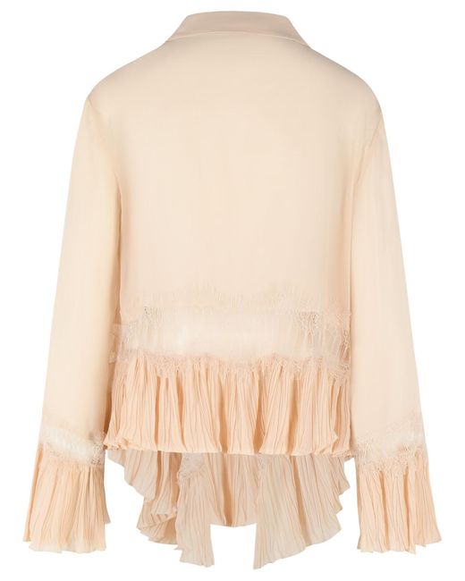 Blumarine Natural 'Amberlight' Viscose Shirt