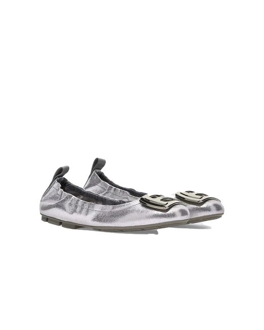 Hogan White Ballet Flats