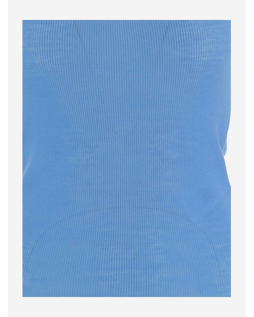 Versace Blue Wool Top