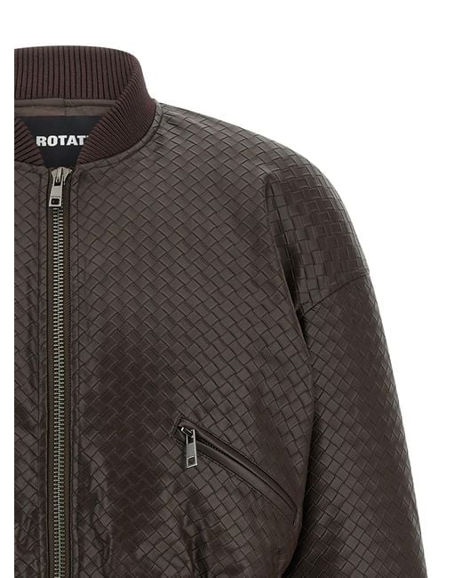 ROTATE BIRGER CHRISTENSEN Black 'Puffer' Bomber Jacket