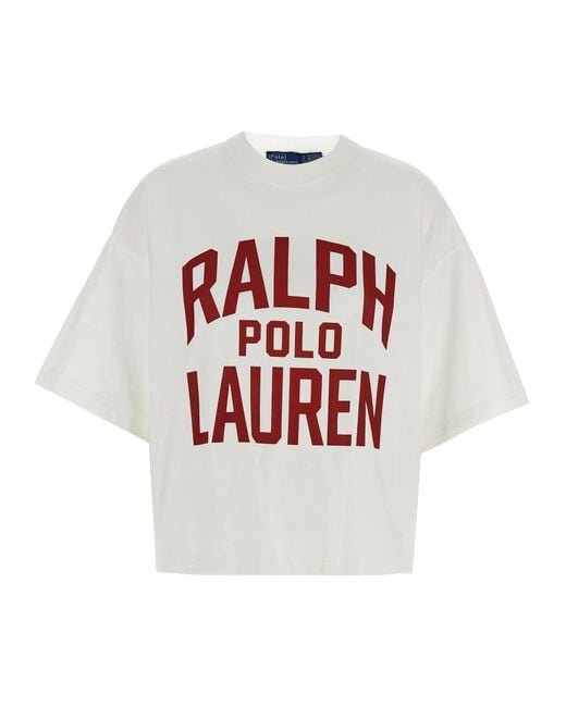 Polo Ralph Lauren White Logo Print T-Shirt