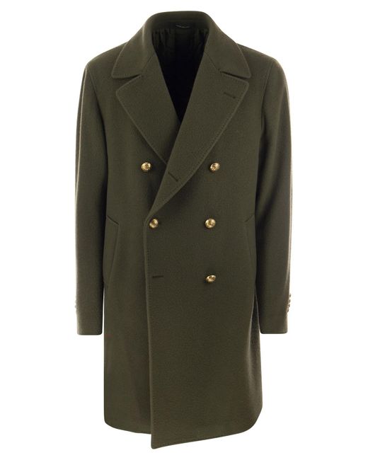 Arden Coat de lana de doble pecho Tagliatore de hombre de color Green