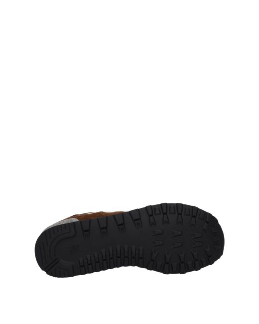 New Balance Brown Sneakers 576 Uomo Tessuto Marrone/Bianco for men