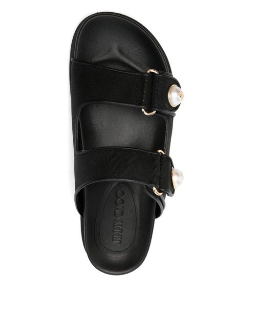 Jimmy Choo Black Fayence Patent Ledersandalen