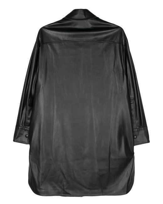 Stella McCartney Black Faux-Leather Overshirt