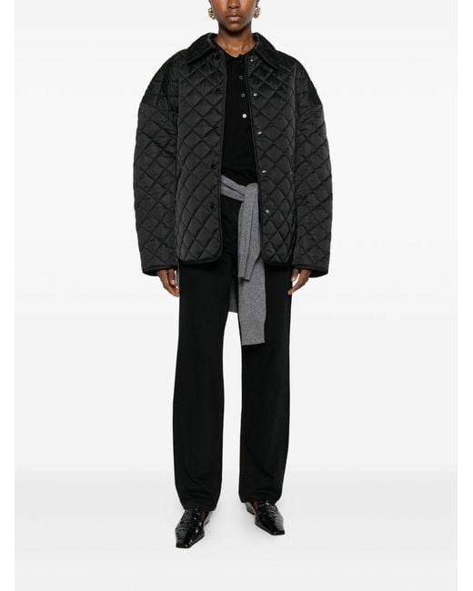 Totême Black Quilted Nylon Jacket