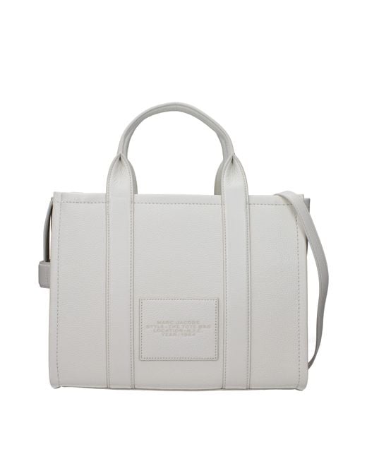 Marc Jacobs Gray Handtaschen Frauen Leder weiß/Baumwolle