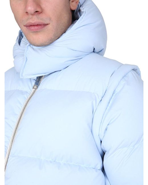 SUNNEI X ELEONORA BONUCCI Blue Puffy Nylon Blend Down Jacket