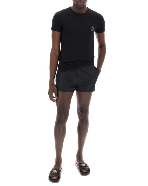 Versace Medusa Unterwäsche T -Shirt Bi Pack in Black für Herren