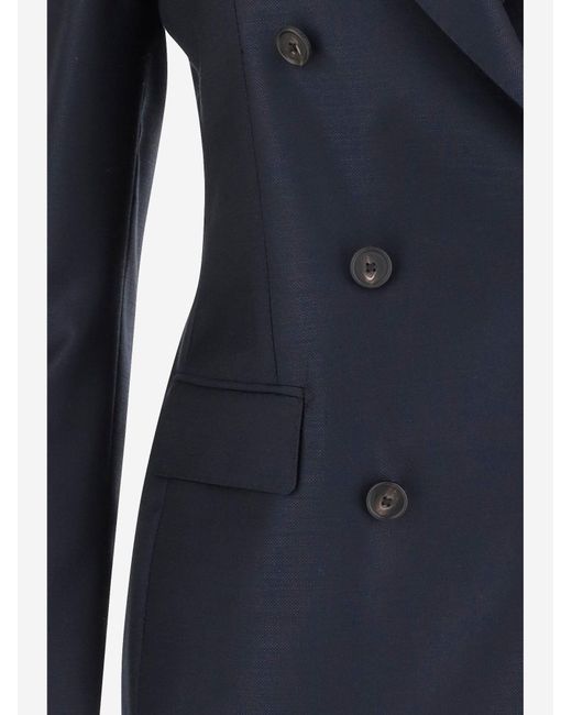 Chaqueta de lana con doble botonadura Tagliatore de color Blue