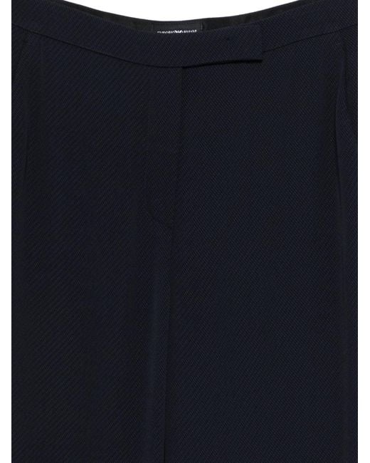 Emporio Armani Blue Straight-Leg Trousers
