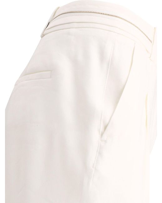 Pantalones esposados Peserico de color White