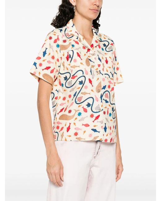 Filson White W's S/S Twill Camp Shirt