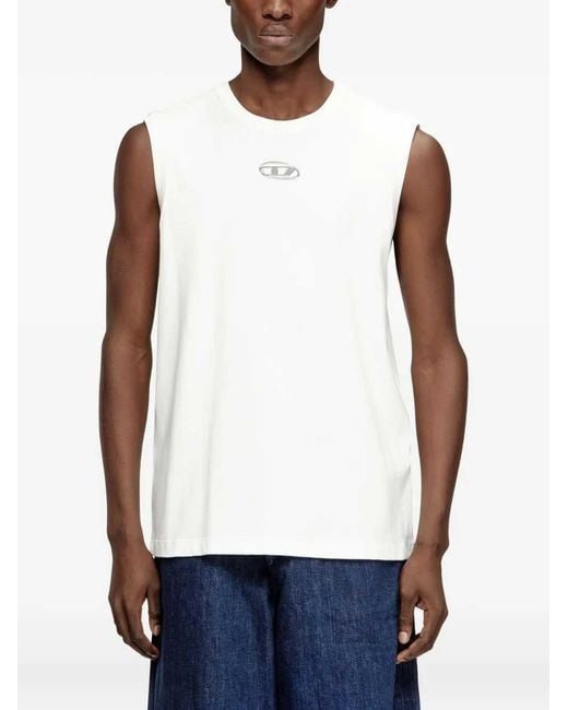 DIESEL White T-Shirt Bisco-Iod