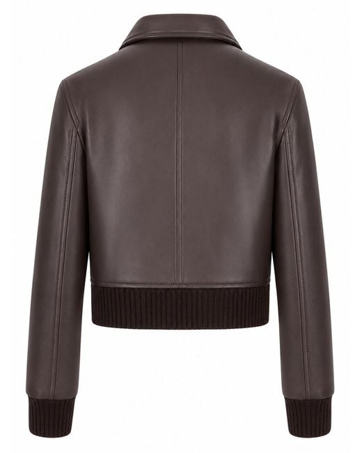 LA ROSE Brown Leather Jacket Nappa