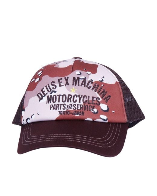 Deus Ex Machina Red Tokyo Original Address Trucker Camo