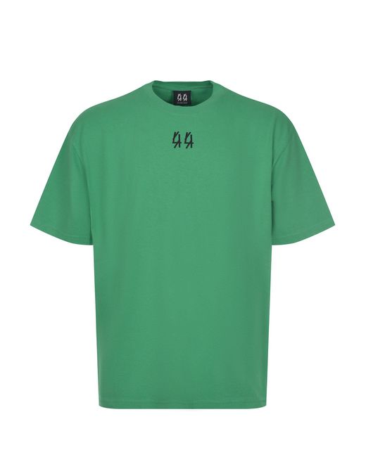 44 Camiseta de grupo de etiquetas hecha de algodón. 44 Label Group de color Green