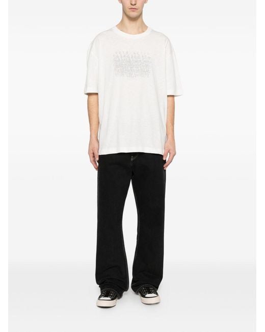 Maison Margiela White Logo Cotton T Shirt