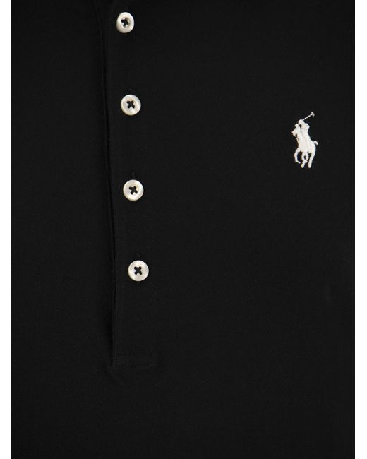 Polo Ralph Lauren Black Julie Cotton Polo -Hemd
