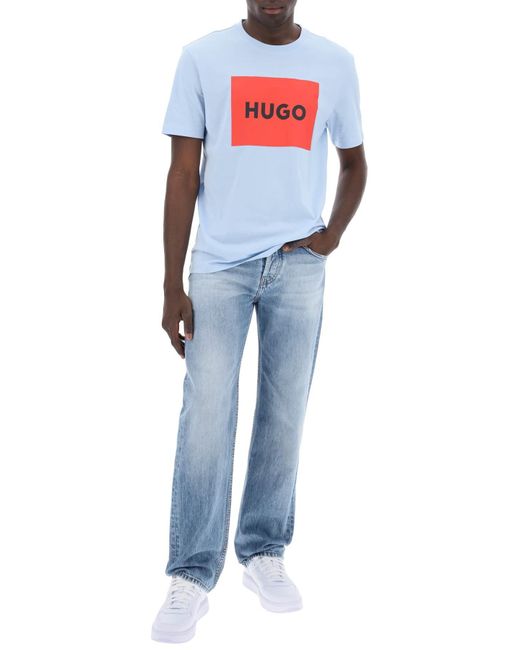 Camiseta Dulive con caja de logotipo HUGO de hombre de color White
