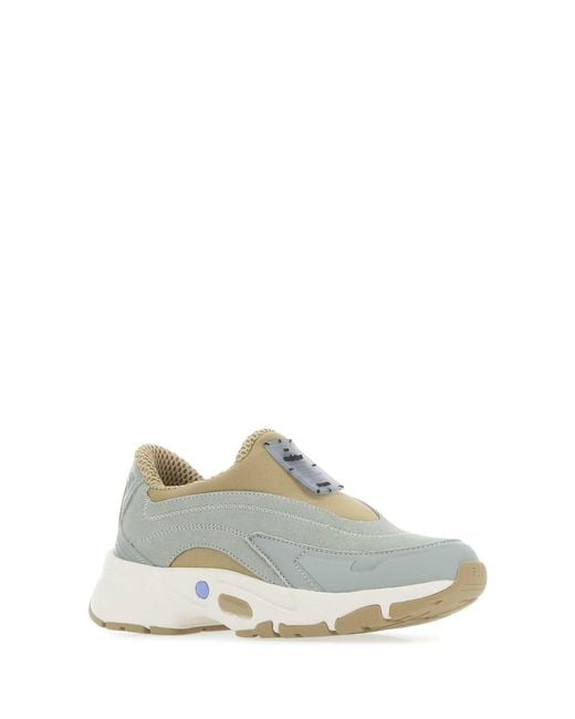 McQ Alexander McQueen White Fabric And Suede Aratana 2.0 Slip Ons