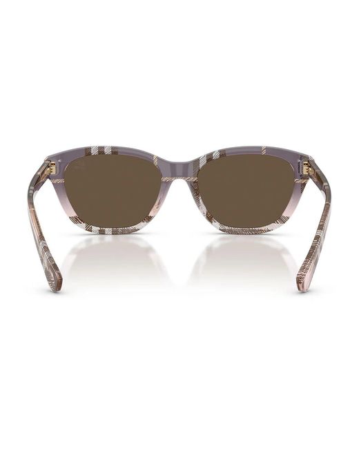 Burberry Zonnebril Be4486 422073 Geruit Gradiënt Roze/bruin Dames in het Brown