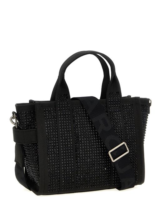 Marc Jacobs Black 'The Crystal Canvas Small Tote' Handbag