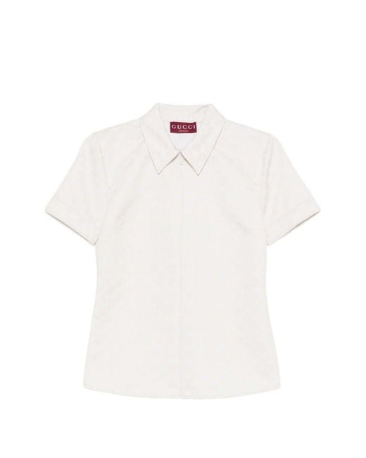 Gucci White Regular Printed Shirt