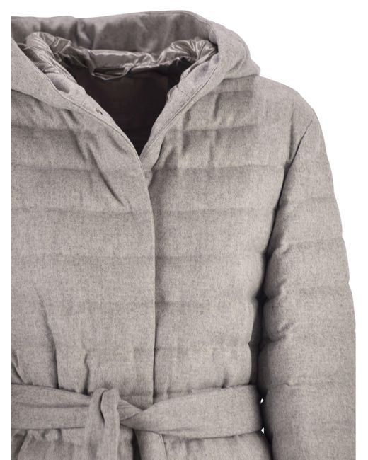 Herno Gray Seide und Kaschmir -Kimono -Jacke