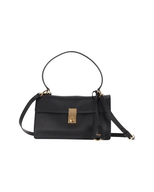 Prada Black Medium Leather Shoulder Bag