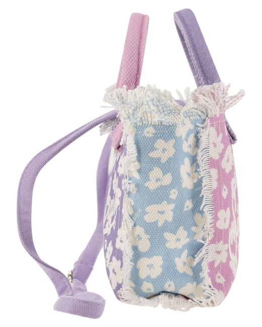 Mini Vanity Bag en lienzo de algodón floral Mc2 Saint Barth de color Purple