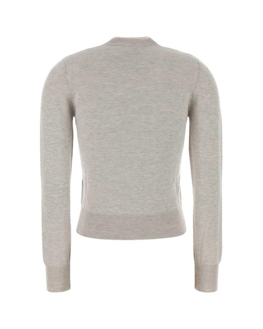 A.P.C. White Melange Wool Blend Rosa Cardigan