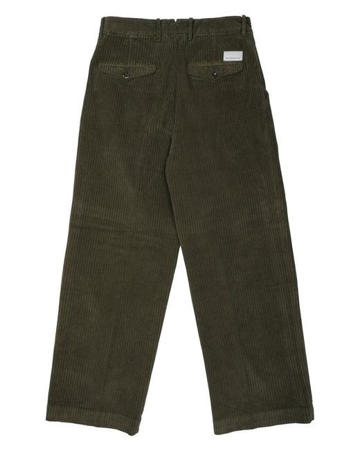 Nine:inthe:morning Green Trousers Ribbed Cotton