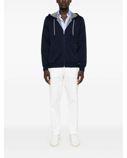 Brunello Cucinelli Blue Zip-Throughs for men