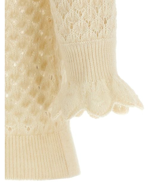 Chloé White Chloã Pointelle Knit