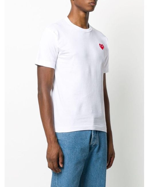 COMME DES GARÇONS PLAY White Slim Cotton T Shirt