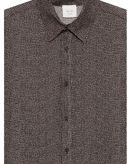 Alysi Gray Button Fastening Ramie