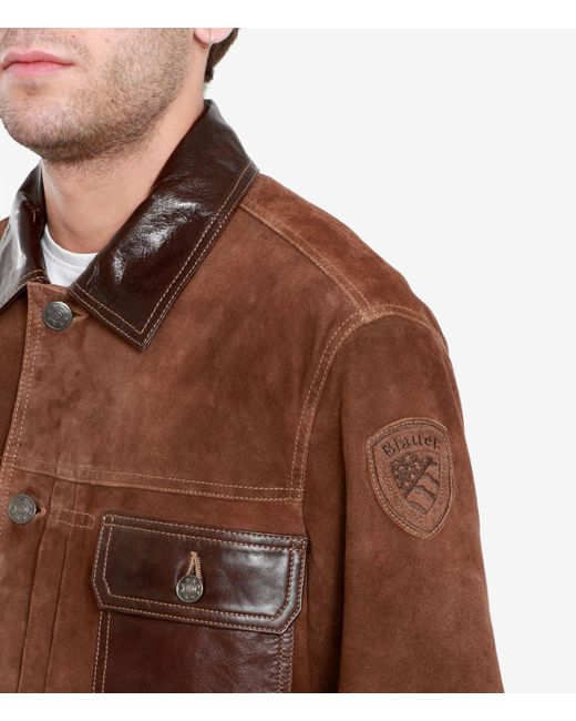 Blauer Brown Mäntel braun