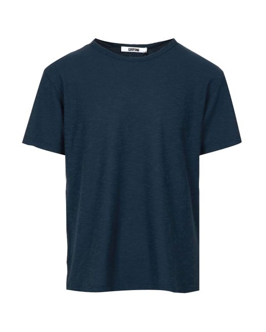 Grifoni T Shirts En Polos Blauw in het Blue voor heren